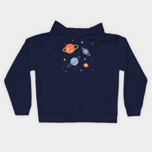 Cute Planets Cartoon Space Kids Hoodie